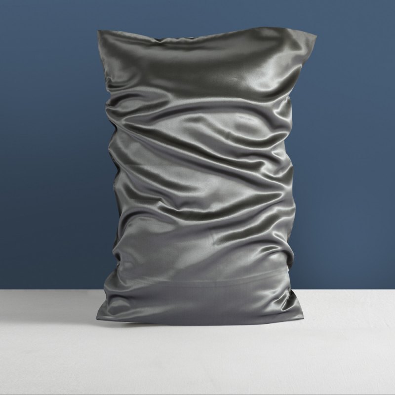 Mulberry silk pillowcase grey, silk pillow case in a box .jpg